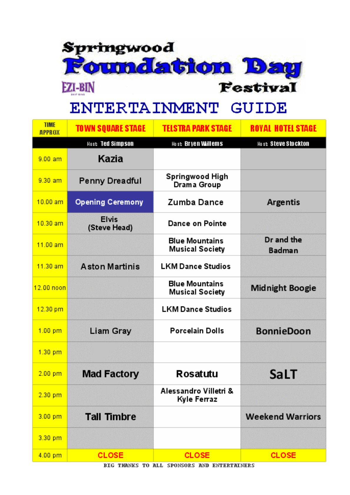 2018 stage program